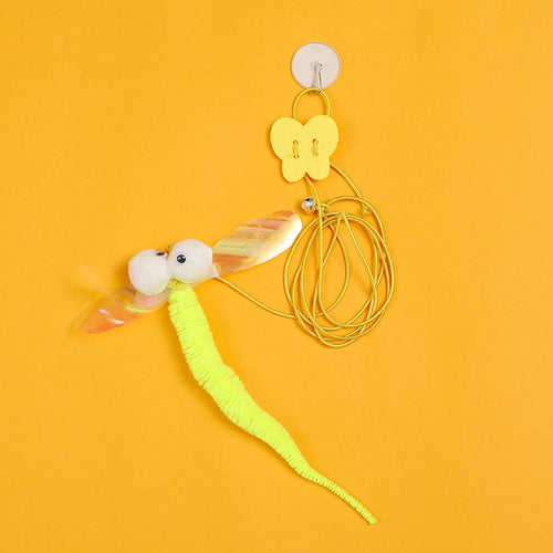 1PC Cat Hanging Cat Toy Hanging Door Elastic Rope Cat Stick Feather