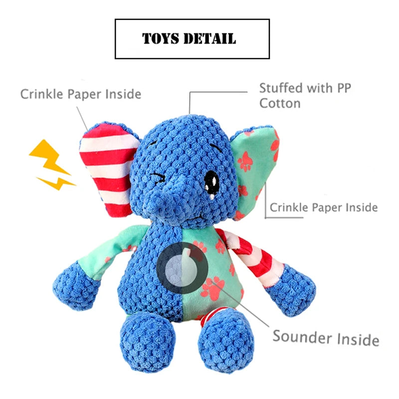 Splicing Style Pet Plush Toy Cat Dog Toy Animals Bite Resistant