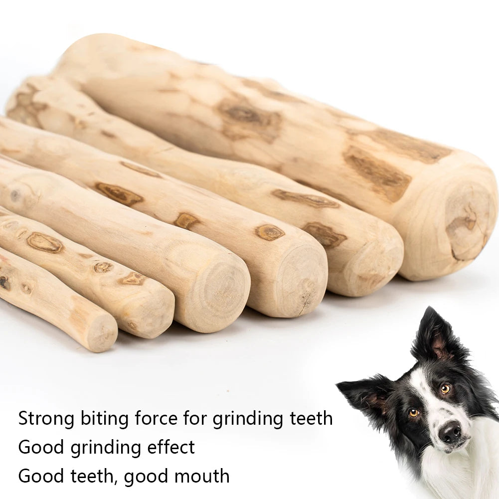 Natural Coffee Wood Dog Chew Toys Long Lasting Chewable Stick Dogs