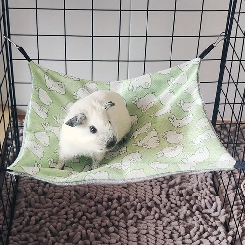 Double-Sided Hammock Guinea Pig Breathable Summer Hammock with Sling