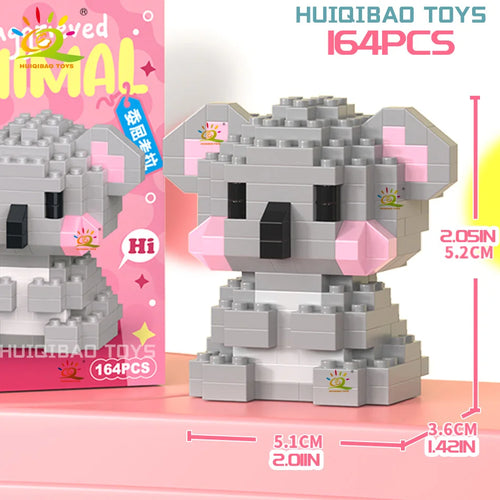 HUIQIBAO MINI Cute Pet Animal Penguin Model Building Block Micro Set