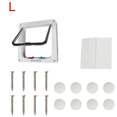For Dog Cat Kitten ABS Plastic Dog Cat Flap Door With 4 Way Lock