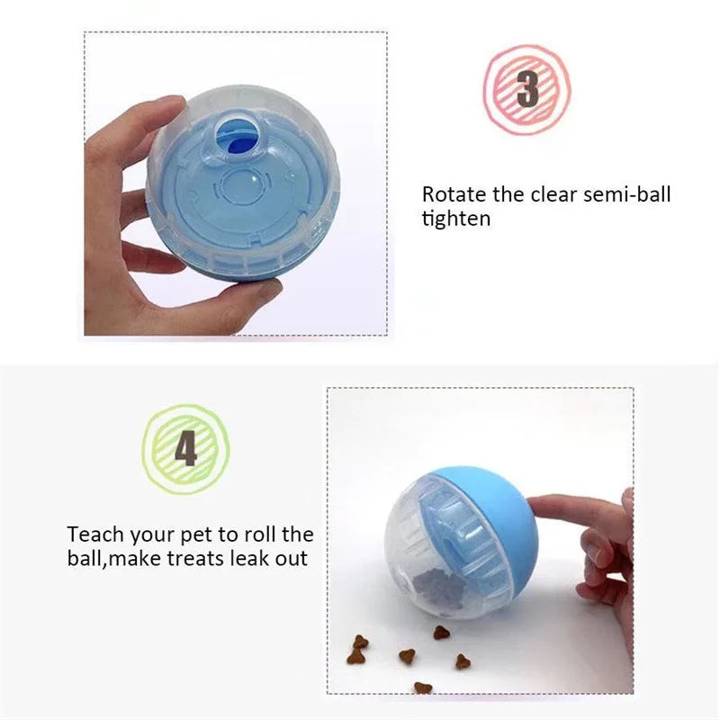 Pet Interactive Dog Cat Toys Leakage Food Balls Adjustable Anti Choke