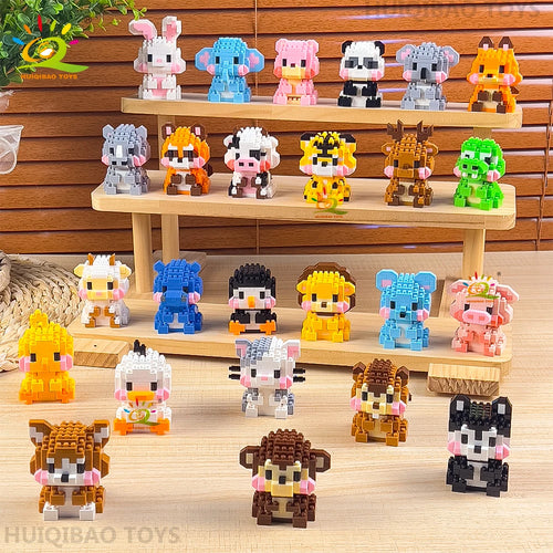 HUIQIBAO MINI Cute Pet Animal Penguin Model Building Block Micro Set