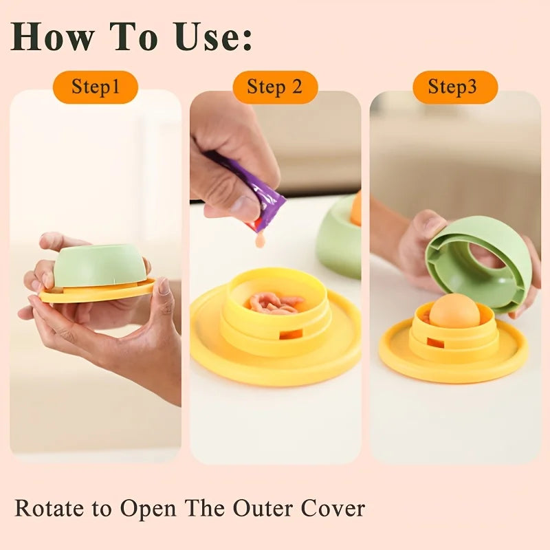 Interactive Pet Cat Licking Food Toys Anti-slip Pet Slow Feeder for