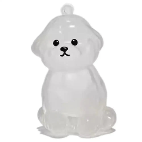 Clear Pet Hair Keychain Cute Dog Fur Keepsake Holder Creative