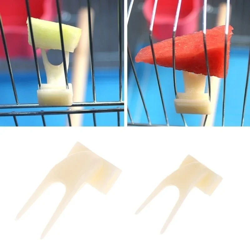 4/20pcs Bird Feeding with Fruit Forks 4 Pack Pet Supplies Plastic Food