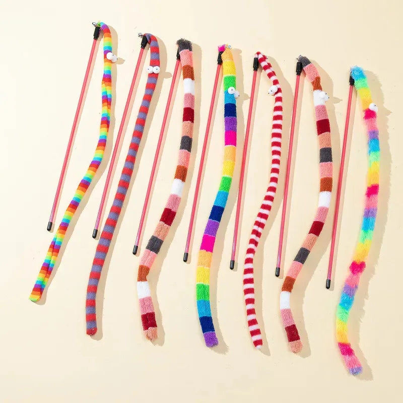 Cat Toy Caterpillar Cat Teaser Wand Cat Interactive Toys Funny