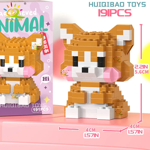 HUIQIBAO MINI Cute Pet Animal Penguin Model Building Block Micro Set