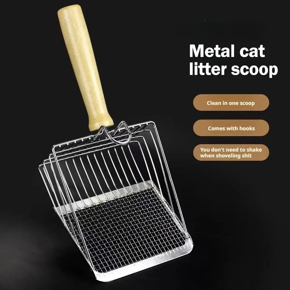 Dog Cat Clean Feces Supplies Stainless steel shovel Cat Litter Scoop