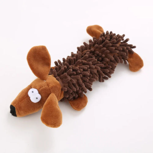 Durable Pet Dog Plush Toy for Small Breeds - Animal Shape Squeaky Chew