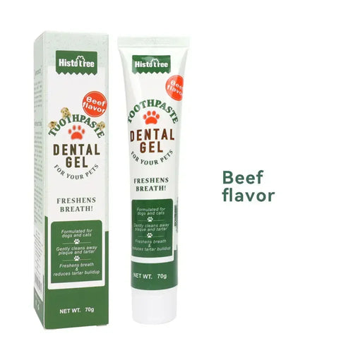 Pet Dog Tootpaste Cleaning Supplies Vanilla Beef Flavor Pet Cat Dog
