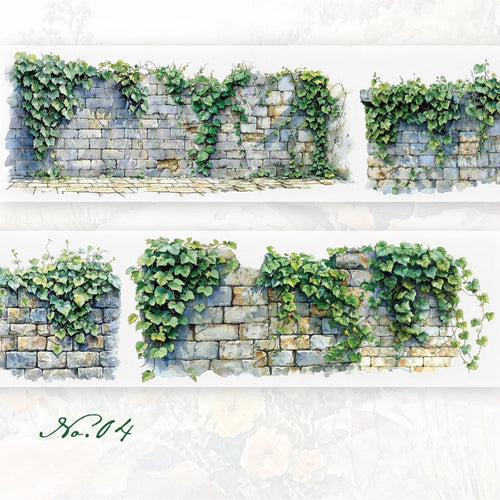 Journamm 50mm*2m PET Flower Wall Tapes Sticker Decor Junk Journal DIY