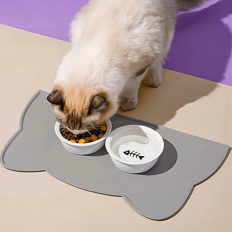 Silicone Pet Feeding Dog Cat Bowl Food Mat Non-Stick Waterproof Pet