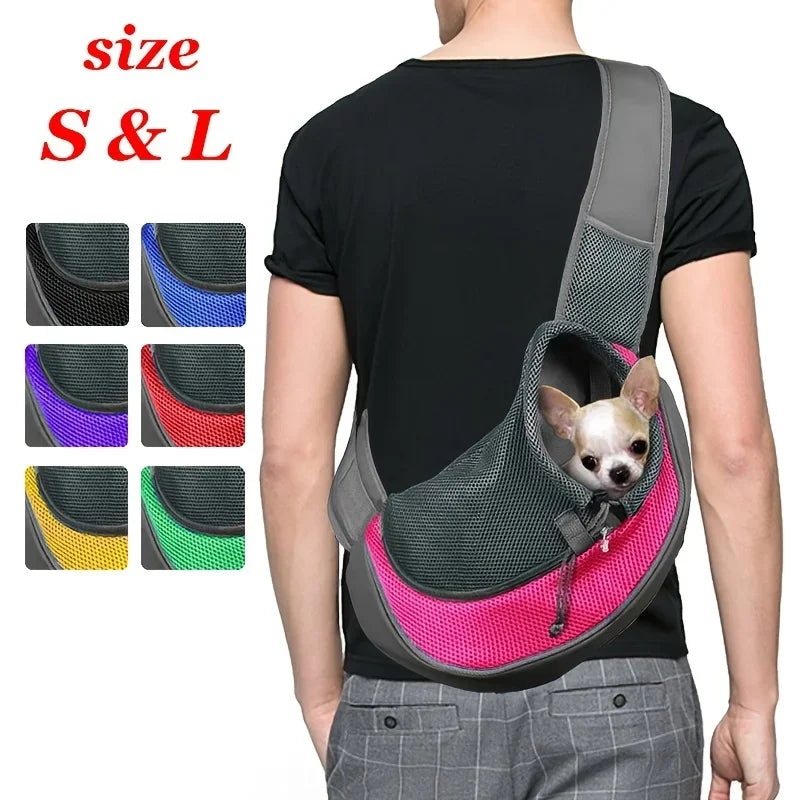1Pc Dog out backpack,Dog Sling Carrier Breathable Mesh Travel
