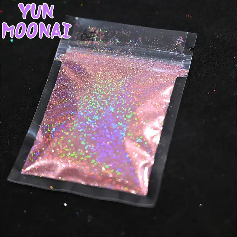 Laser Holographic Rainbow Nail Glitter 0.2MM Sparkly Nails Glitter