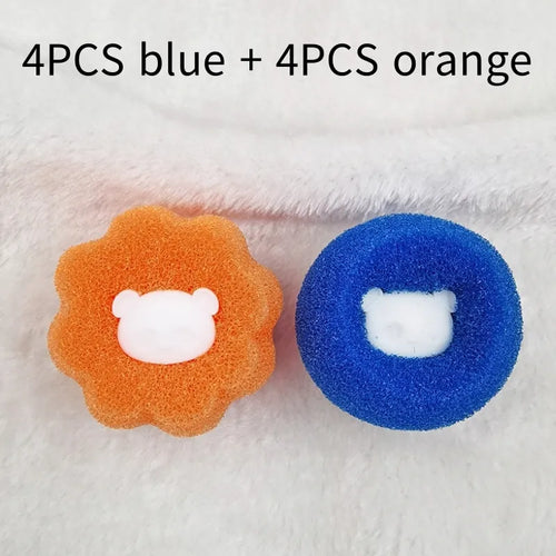 8pcs Washing Machine Sponge Cleaning Balls Lint Removal Laundry