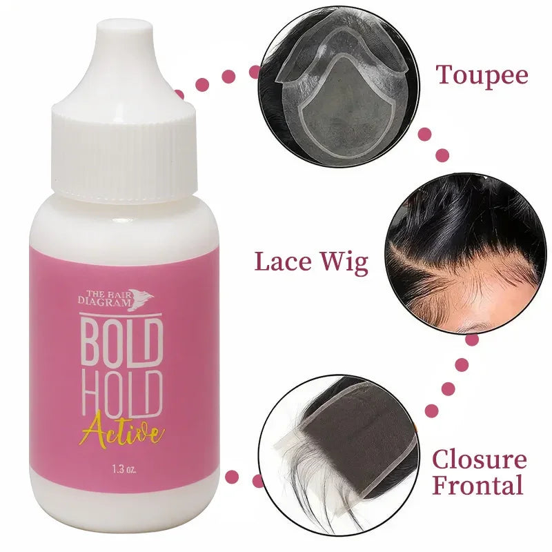 37g Lace Wig Glue, Waterproof Adhesive with Water-Based Formula. Mild