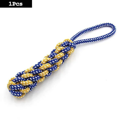 1pc Dog Toy Carrot Knot Rope Ball Cotton Rope Dumbbell Puppy Cleaning
