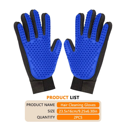 Reusable Double-Sided Pet Hair Removal Glove Anti-Static Grooming Tool