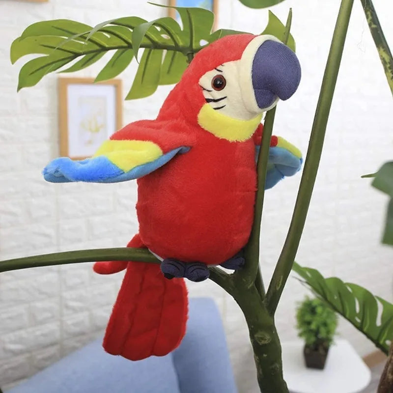 Talking Macaw Parrot Repeat What You Say Stuffed Animal Plush Toy