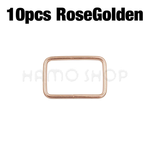 10/12pcs Metal Adjustable Rectangle Square Ring Buckle Clasp Slider