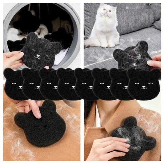 4-8Pcs Pet Hair Remover Bear Shape Laundry Balls Washing Machine Lint