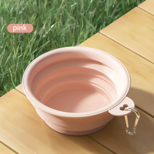Foldable Silicone Dog Bowl Pet Outdoor Travel Portable Folding Cat