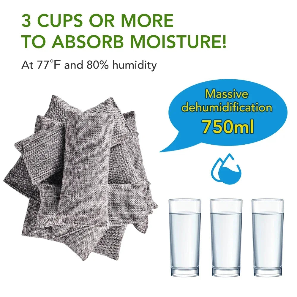 10pcs Bamboo Charcoal Bags Air Purification Activated Charcoal Bags