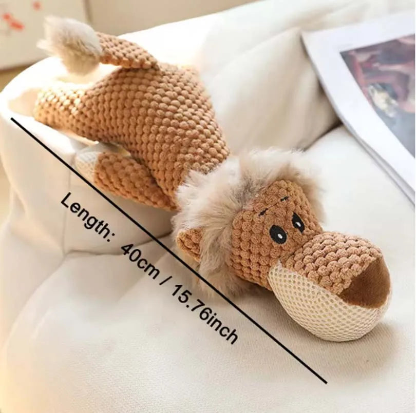 2025 Pet Dog Toys for Large Dogs Cute Plush Squeak Fleece Durable
