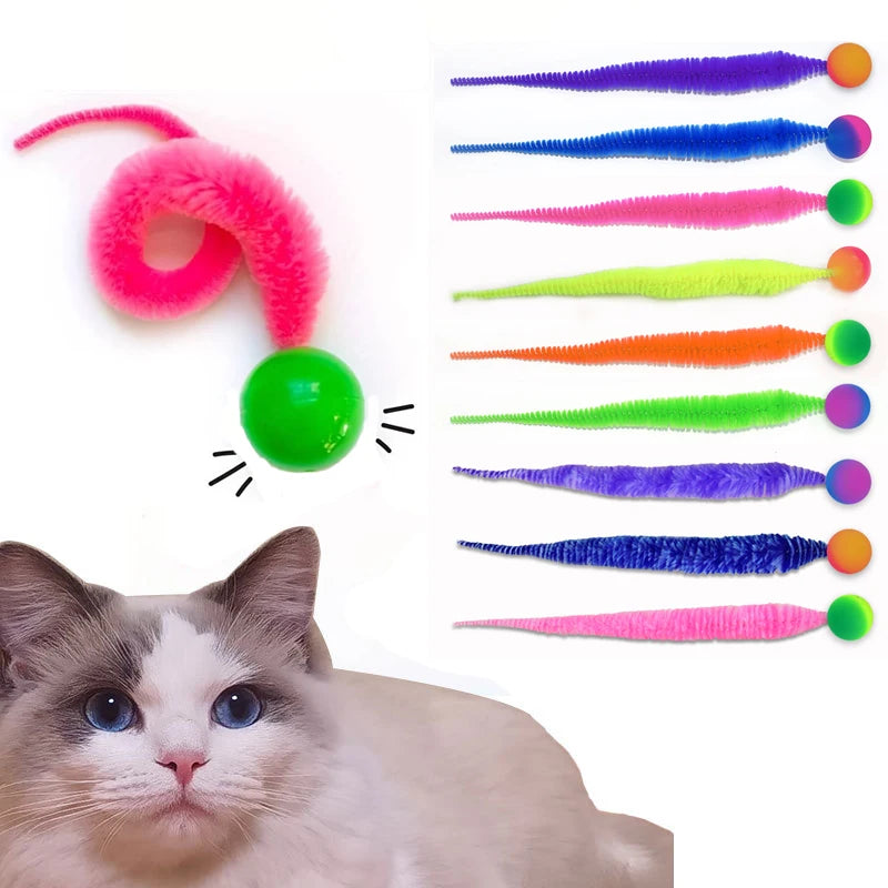 Cat interactive toys Tickle Cat Colorful Bouncing Ball Pet Supplies