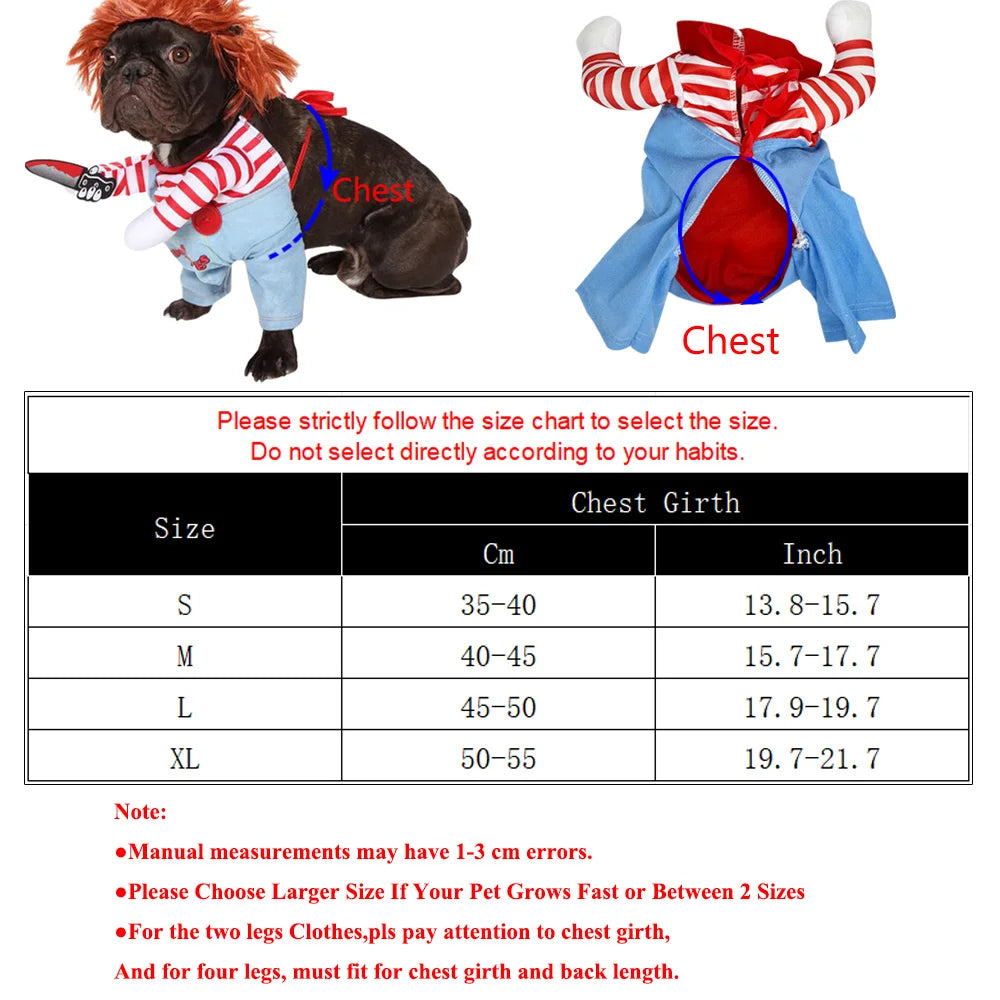 Halloween Funny Dog Clothes for Small Medium Dogs Cats Party Dressed