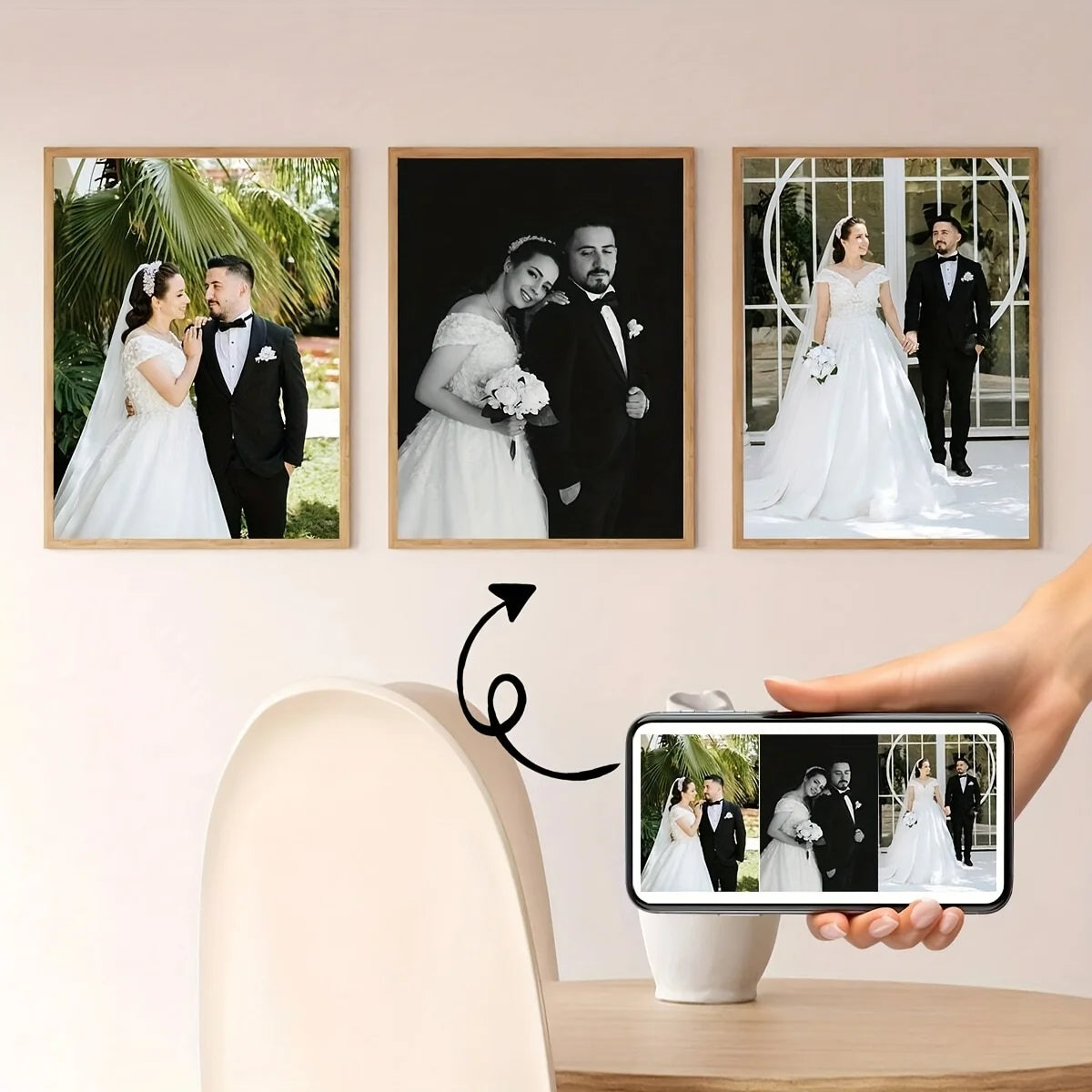 3pcs/set Custom Canvas Printing Personalized Photo Suitable for Family