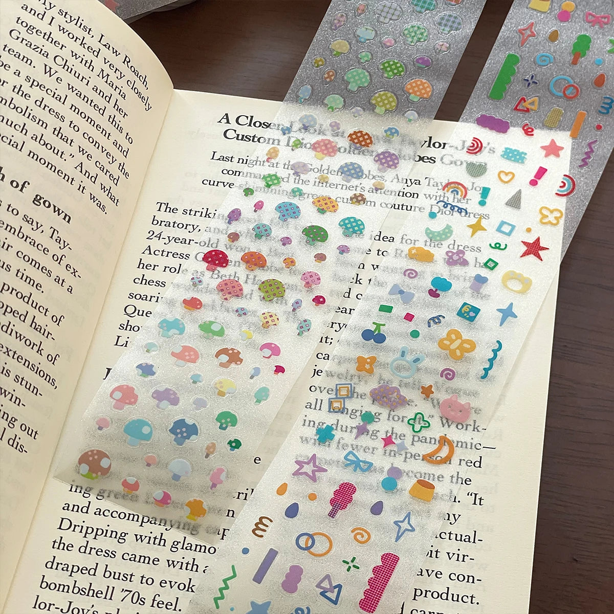 PET Sticker Tapes Basic Material for Scrapbooking Vortex Mushroom