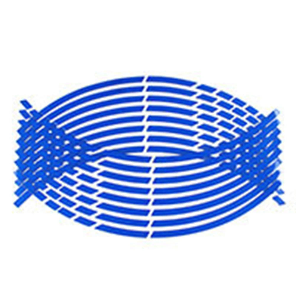 16Pcs 17"18" Strips Motorcycle Wheel Stickers Car Reflective Rim Tape
