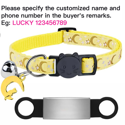 Customized Cute Glow Cat Collar Free Engraved Puppy Kitten Anti-lost