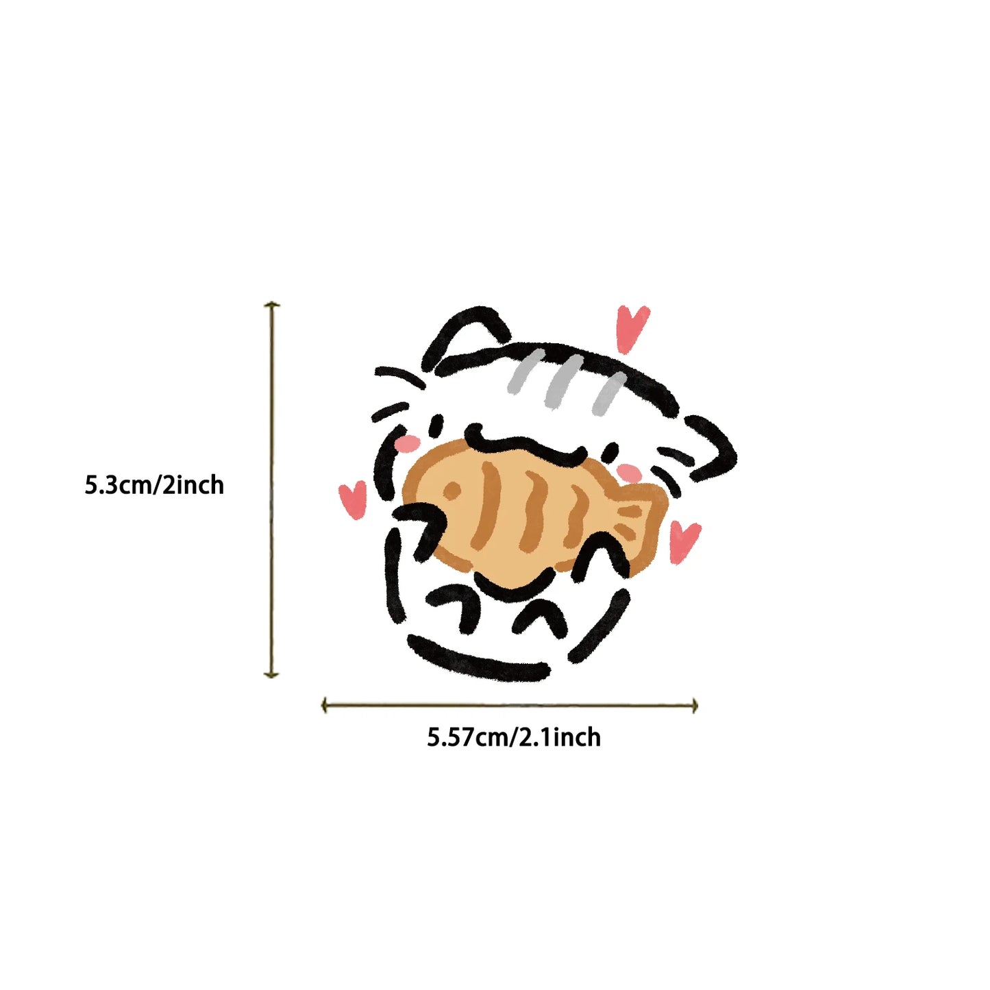54pcs Color Little Cat Stickers Cute Animal Cartoon Decals DIY