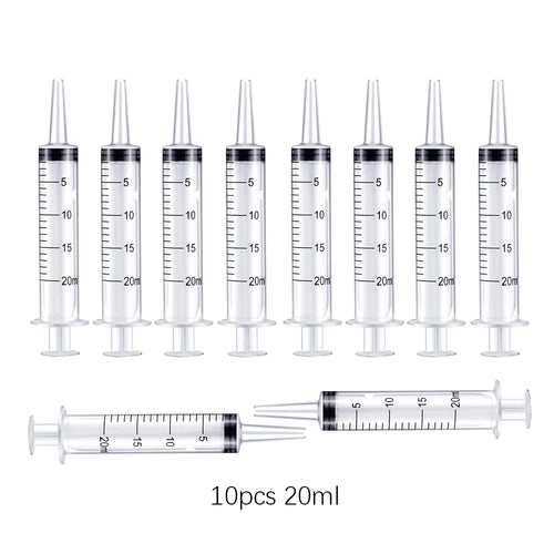 5 10 20 30 Without Needle！20ml Plastic Reusable Syringe Measuring