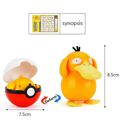 18 Styles Pokemon Anime Deformation Figures Pikachu Eevee Mewtwo
