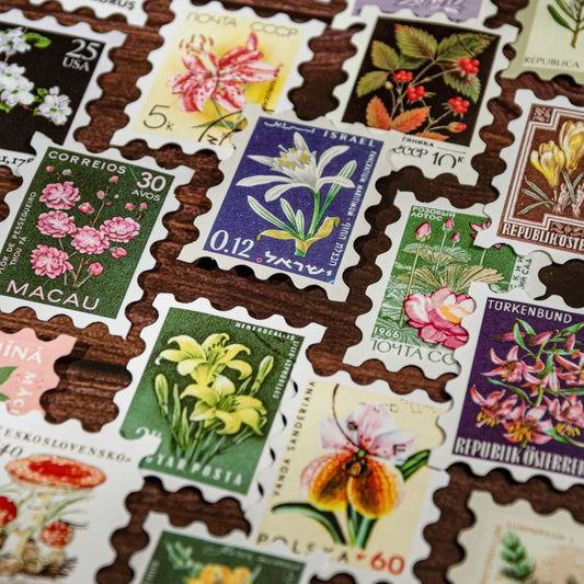 50 sheets Philatelic museum series Postage stamp theme stickers