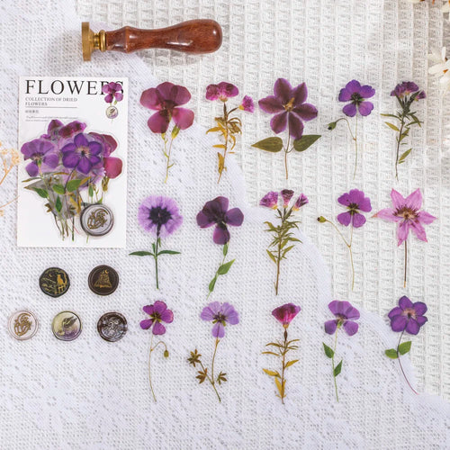 40 pcs/pack Vintage Dried flower Leaf specimen Stickers aesthetic