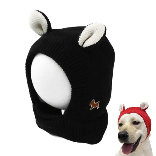 New Quiet Dog Ear Muffs Noise Protection Pet Ears Covers Knitted Hat