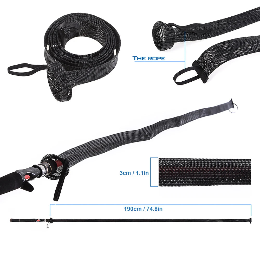 Fishing Rod Cover Spinning Rod Sleeve Cover Fishing Pole Sock Pole