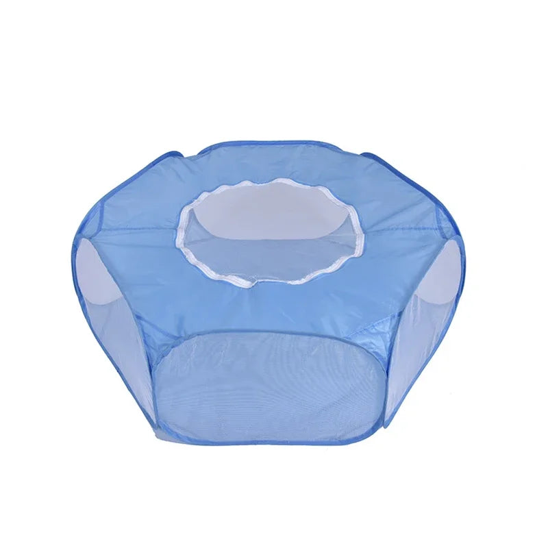 Portable Small Pet Cage Transparent Cat and Dog Cage Tent Pet Playpen