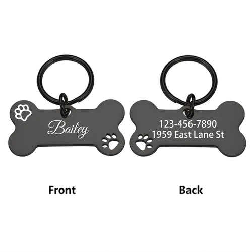 1 pc abstract dog footprint Custom Name and text Personalized Dog Tags