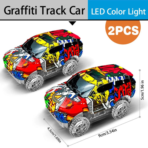 Magic Climbing Electric Dinosaur Car Track Railway Toy Car Set Bend