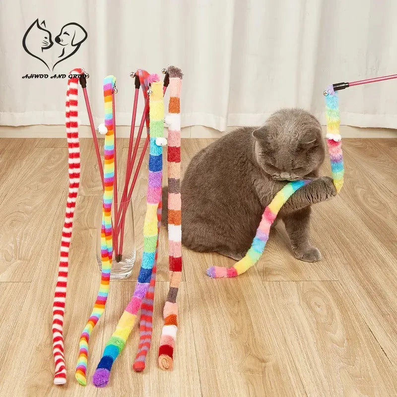Cat Toy Caterpillar Cat Teaser Wand Cat Interactive Toys Funny