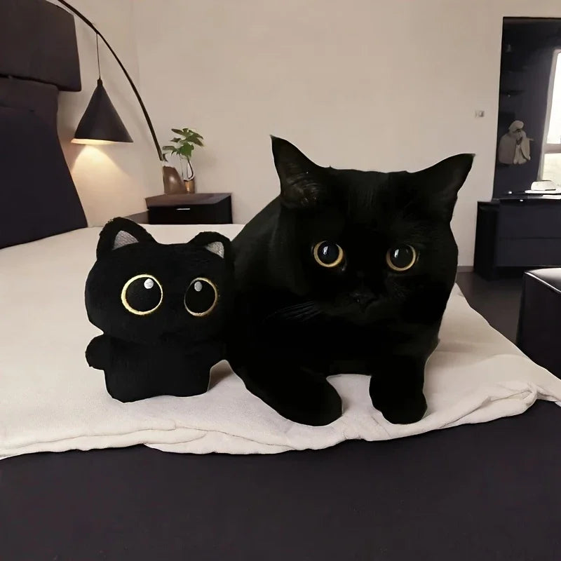 1 Pcs Cute Plush Little Black Cat Doll Pendant Versatile Hanging