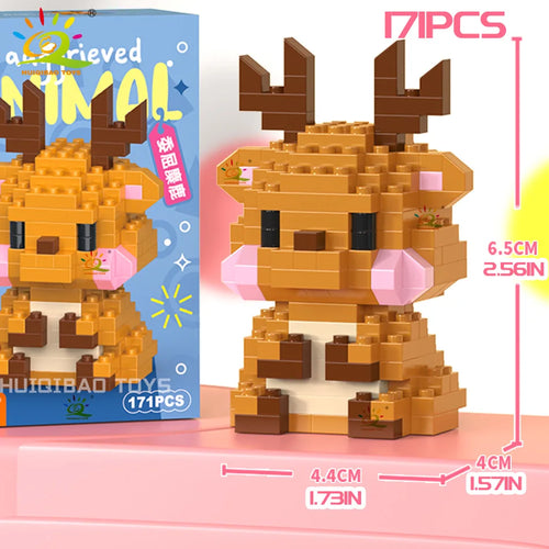 HUIQIBAO MINI Cute Pet Animal Penguin Model Building Block Micro Set