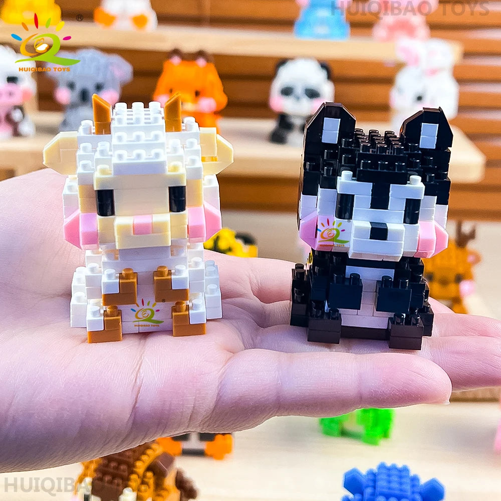 HUIQIBAO MINI Cute Pet Animal Penguin Model Building Block Micro Set